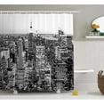 thumbnail image 1 of New York Shower Curtain Grey Night City Bathroom Curtain City View Modern Life Theme Waterproof Polyester Fabric with 12, 1 of 5