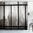 thumbnail image 1 of New York Shower Curtain Grey Night City Bathroom View Modern Life Theme Waterproof Polyester Fabric with, 1 of 5
