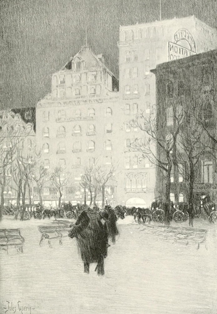 New York Sketches 1902 Madison Square Canvas Art - Jules Guerin (24 x 36)