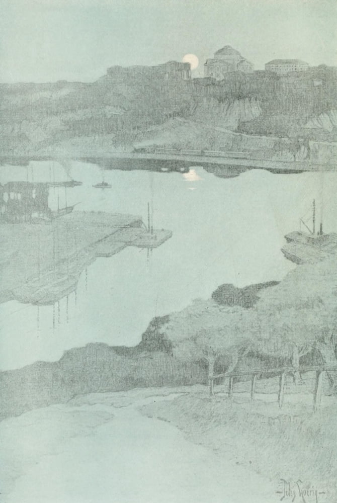 New York Sketches 1902 On the Harlem River Canvas Art - Jules Guerin (24 x 36)