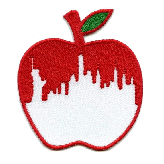 New York Skyline Apple Iron On Patch