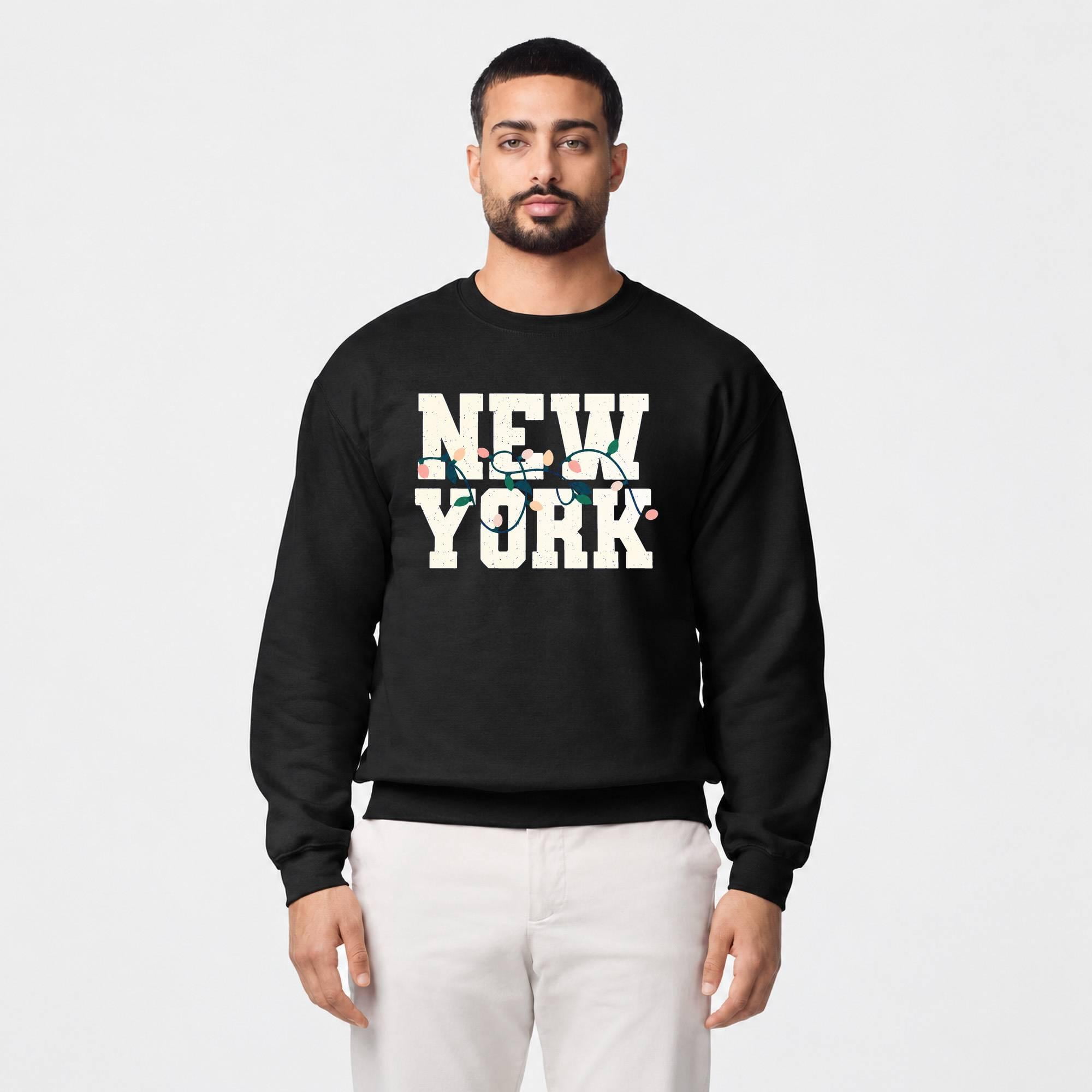 Letter Block Video New York Skyline Block Letter Crewneck Sweatshirt, Unisex - Walmart.com