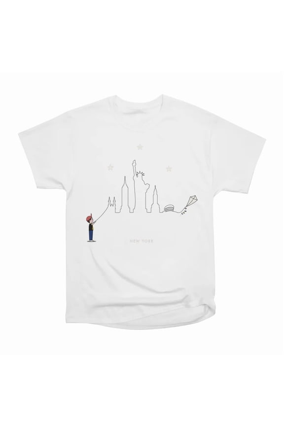 New York Skyline Boy T-Shirt Tee Gift For Him Merch For Her Apparel For Friend