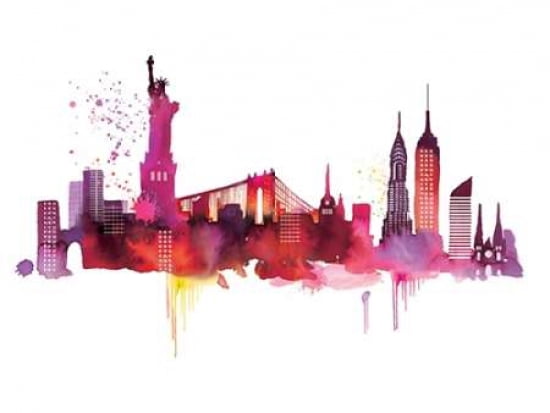 New York Skyline Canvas Art - Summer Thornton (18 x 24)