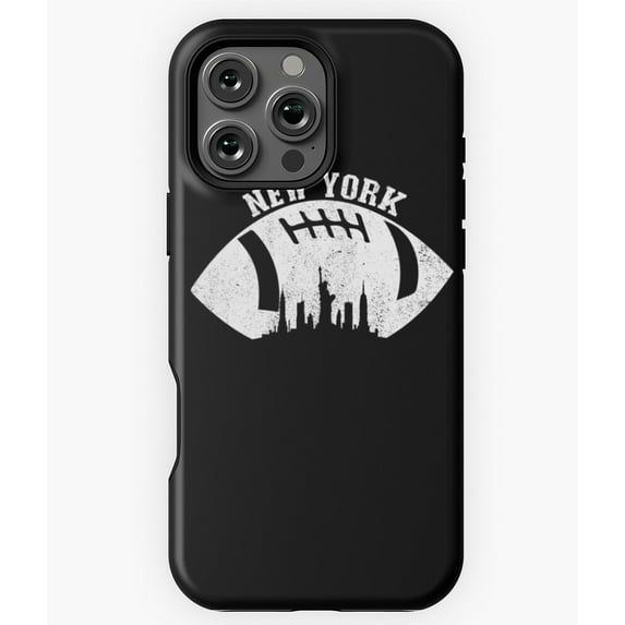 New York Skyline Football Fan Vintage Phone Case for iPhone 16 15 14 13 12 11 Pro Max