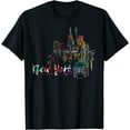 thumbnail image 1 of New York Skyline Heartbeat Statue of Liberty I Love New York T-Shirt, 1 of 4