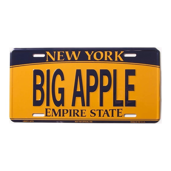 New York Souvenir License Plates, New York Souvenir, New York License Plate BIG APPLE