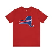 New York State Bills Stripes Football Tailgate Unisex Short Sleeve T-Shirt