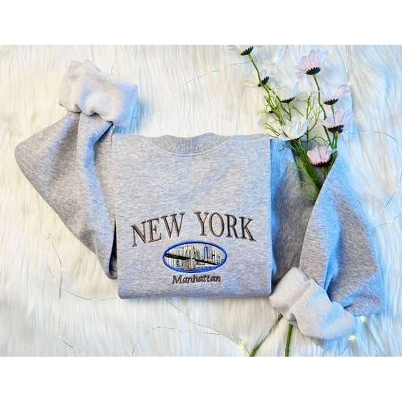 New York State Embroidered Sweatshirt