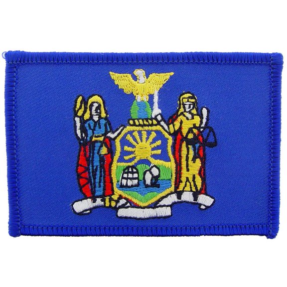 New York State Flag Patch 2 1/2" x 3 1/2"