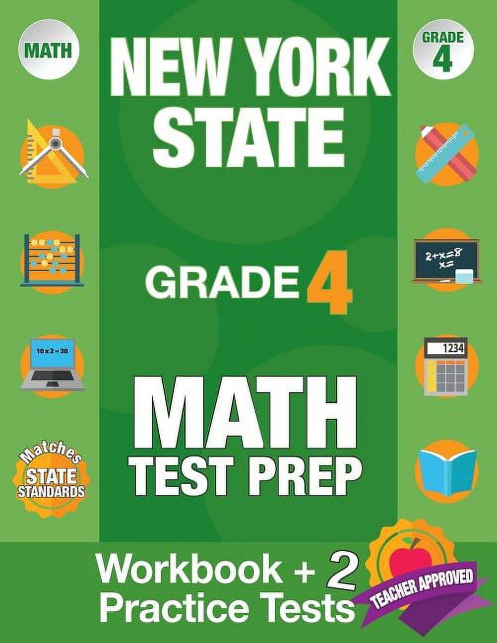 New York State Grade 4 Math Test Prep: New York 4th Grade Math Test ...
