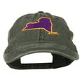 thumbnail image 1 of New York State Map Embroidered Cap - Black OSFM, 1 of 5