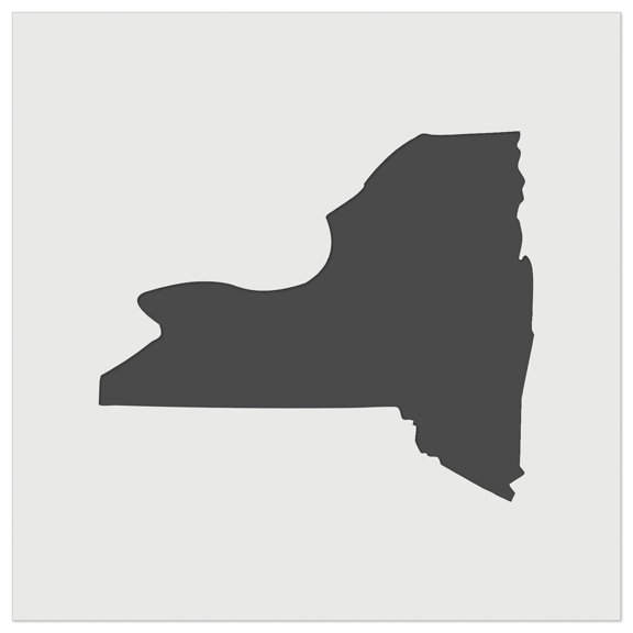 New York State Silhouette DIY Cookie Wall Craft Stencil - 3.5 Inch