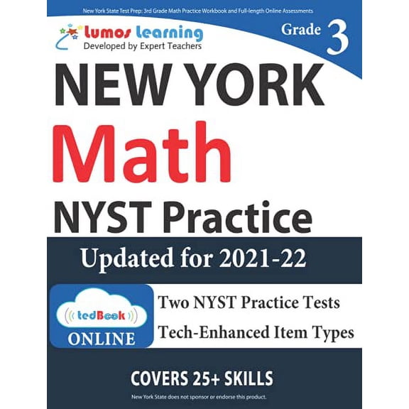 Pre-Owned New York State Test Prep: 3rd Grade Math Practice Workbook and Full-length Online (Paperback) by Lumos Nyst Test Prep, Lumos Learning