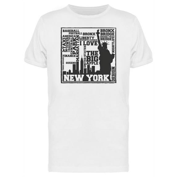 New York Statue Baseball Bronx T-Shirt Men -Image by Shutterstock, Male Small