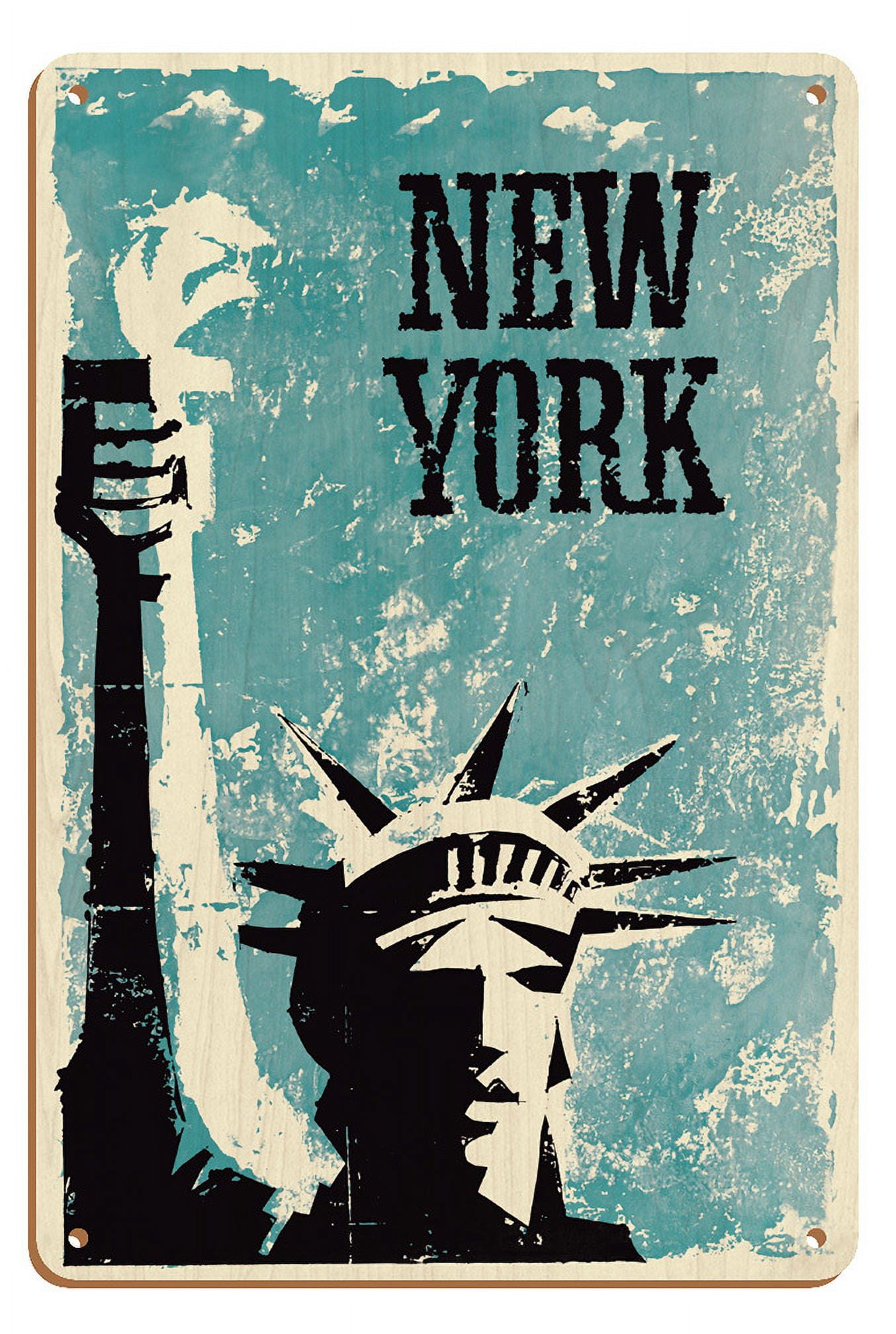 New York - Statue of Liberty - Vintage Travel Poster c.1959 - 8 x 12 ...
