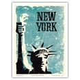 thumbnail image 1 of New York - Statue of Liberty - Vintage Travel Poster c.1959 - Master Art Print (Unframed) 9in x 12in, 1 of 4