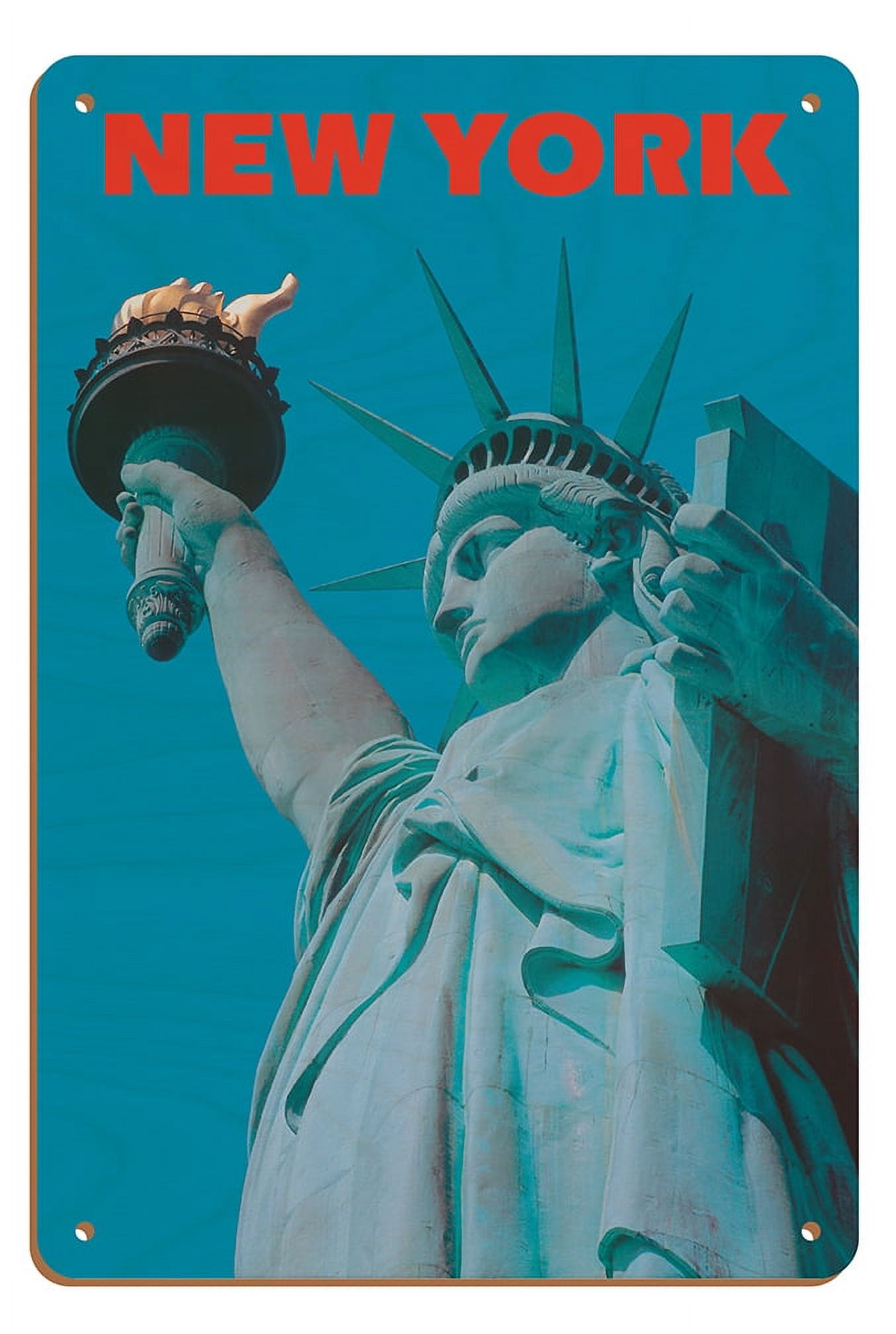 New York - Statue of Liberty - Vintage Travel Poster c.1960s - 8 x 12 ...