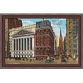 thumbnail image 1 of New York Stock Exchange - 1909 40x26 Large Walnut Ornate Wood Framed Canvas Art, 1 of 2