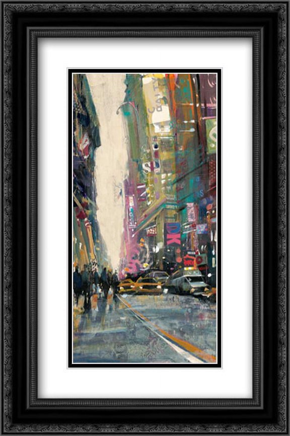 New York Street 2 2x Matted 16x24 Black Ornate Framed Art Print by Mollica, Patti