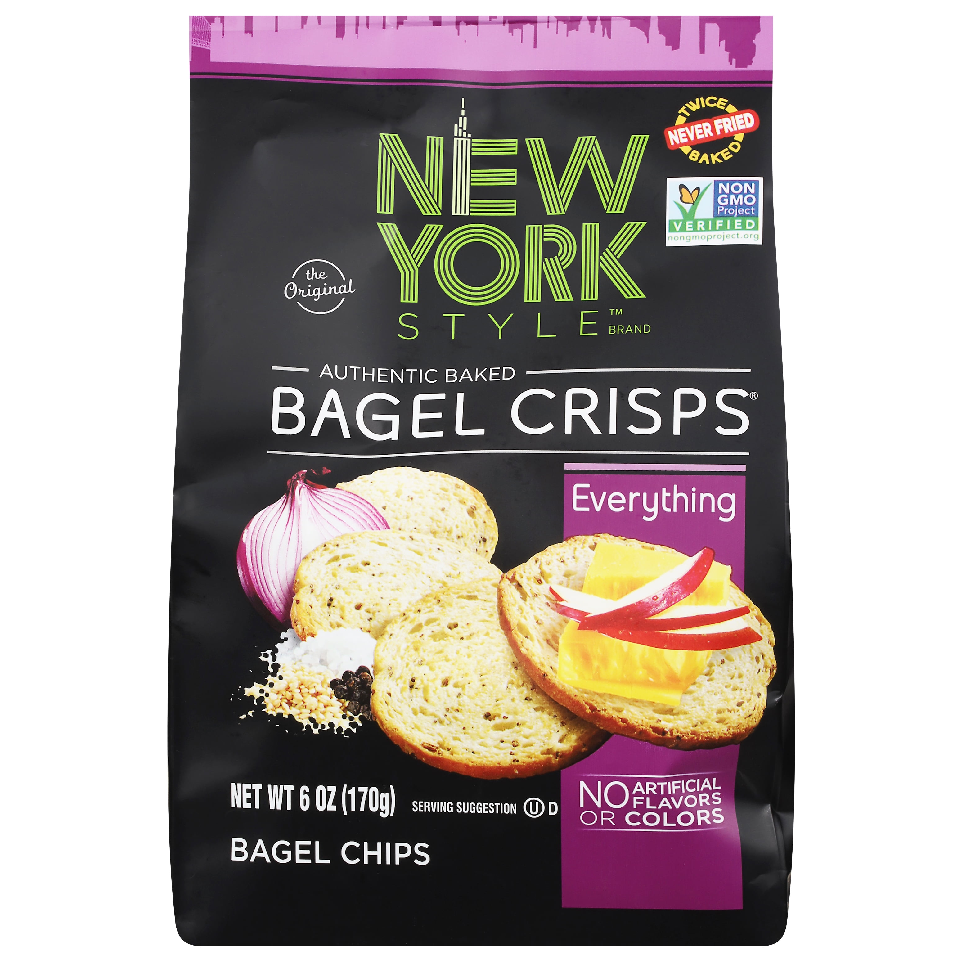(Pack Of 12) New York Style Bagel Crisps Everything 6 Oz