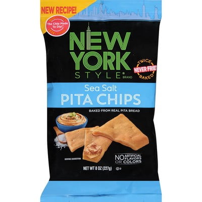 New York Style Pita Chips Sea Salt 8 oz (Pack of 12)