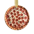 thumbnail image 1 of New York Style Pizza Pie Pepperoni Cheesy Slice Food Double Sided Ceramic Foodie Novelty Holiday Christmas Xmas Tree Ornament Gift Accessory (Flat Printed Design, NOT 3D), 1 of 3