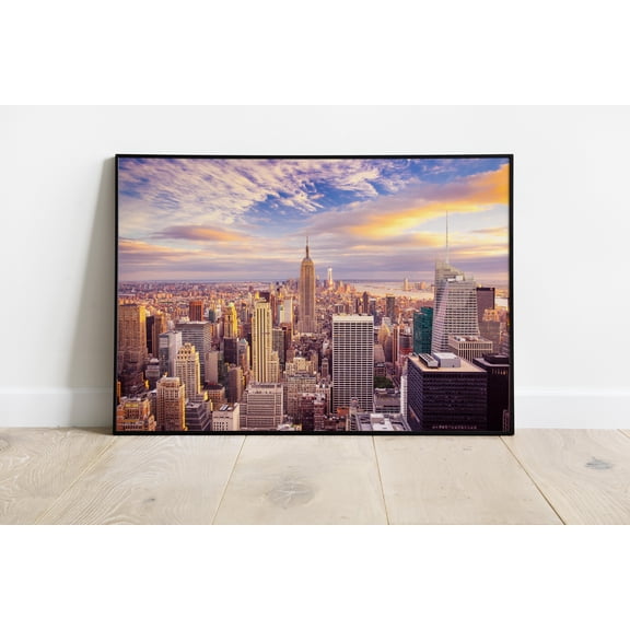 New York Sunset Top View Sunrise Photography Print