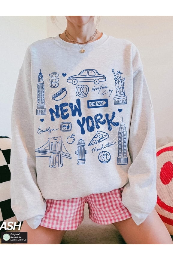 New York Sweatshirt, NYC Shirt, New York City Sweatshirt, Travel Shirt, Vacation Shirt for Women, Womens Sweatshirt, Aesthetic Shirt for Her Tshirt All Size S-5XL