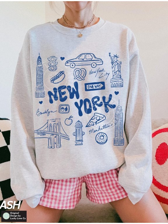 New York Sweatshirt, NYC Shirt, New York City Sweatshirt, Travel Shirt, Vacation Shirt for Women, Womens Sweatshirt, Aesthetic Shirt for Her