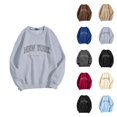 thumbnail image 1 of New York Sweatshirt for Women 2026 Fall Winter Trendy Long Sleeve Crewneck Graphic Pullover Sweat Shirts Tops, 1 of 6