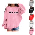 thumbnail image 1 of New York Sweatshirts for Girl Crewneck Long Sleeve Casual Graphic Sweatshirt Kids Pullover Tops, 1 of 1