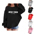 thumbnail image 1 of New York Sweatshirts for Girl Crewneck Long Sleeve Casual Graphic Sweatshirt Kids Pullover Tops, 1 of 1