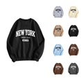 thumbnail image 1 of New York Sweatshirts for Women Long Sleeve Crewneck Graphic Sweatshirt Pullover Tops Fall Winter Outfits Streetwear, 1 of 6