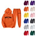 thumbnail image 1 of New York Sweatsuits Women 2 Piece Outfit 2026 Trendy Hoodie and Joggers Sweatpants Matching Set, 1 of 4