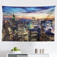 thumbnail image 1 of New York Tapestry, Hand Drawn NYC Cityscape Tourism Travel Industrial Center Town Modern City Design, Fabric Wall Hanging Decor for Bedroom Living Room Dorm, 2 Sizes, Grey White, by Ambesonne, 1 of 1