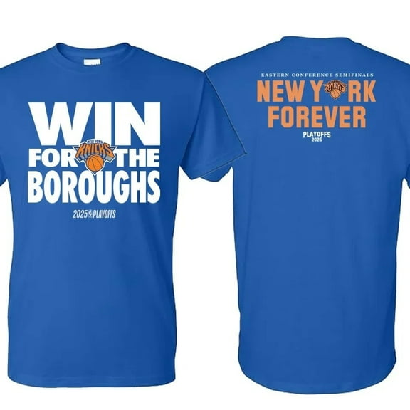 New York Team Win For The Borough Knick 2025 Unisex T-shirt for fans Heavyweight T-shirt