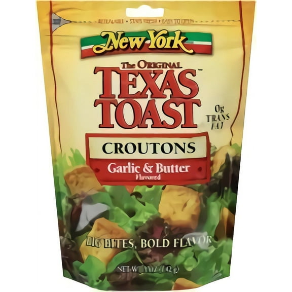 New York Texas Toast Croutons, Garlic & Butter 5 Oz (Pack of 4)