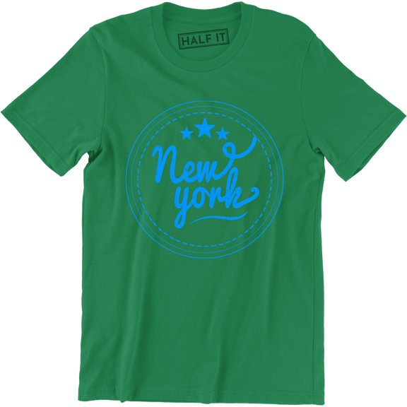 New York Three Star Home State Slogan Graphic Rap Culture Men T-Shirt