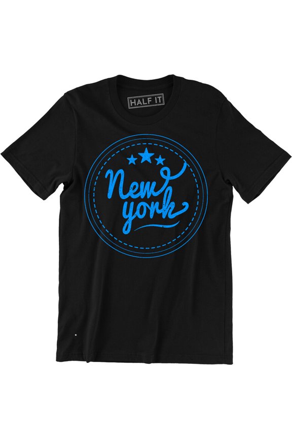 New York Three Star Home State Slogan Graphic Shirt Rap Culture Men T-Shirt Tee All Size S-5XL