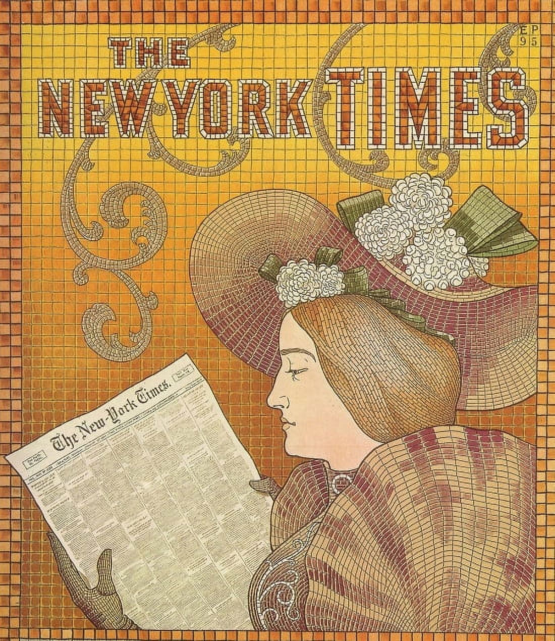 New York Times Advertisement 1895 Canvas Art - (18 x 24)