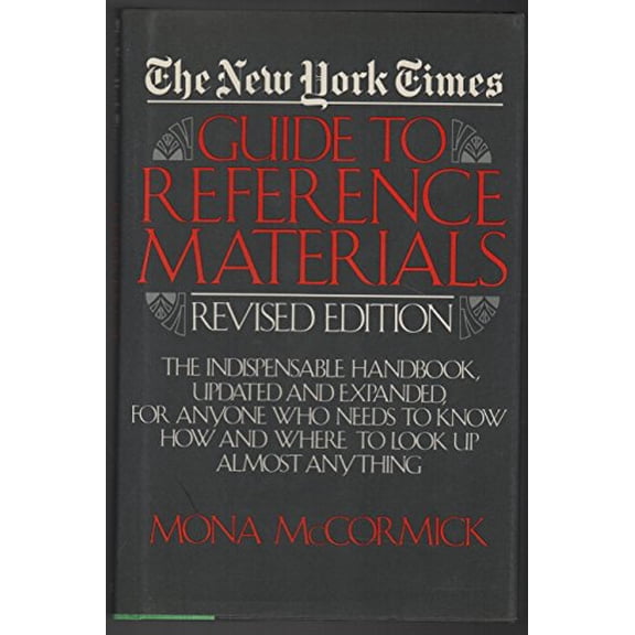Pre-Owned New York Times Guide to Reference Materials Hardcover Mona Mccormick
