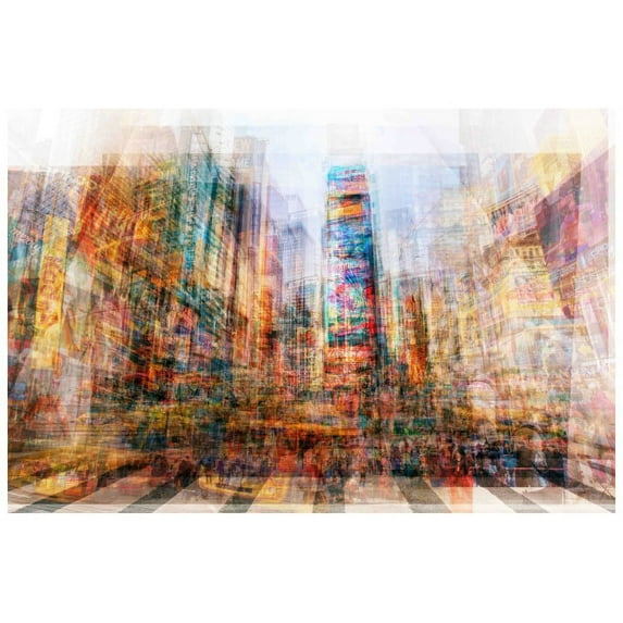 New York Times SQ Painting Print on Wrapped Canvas