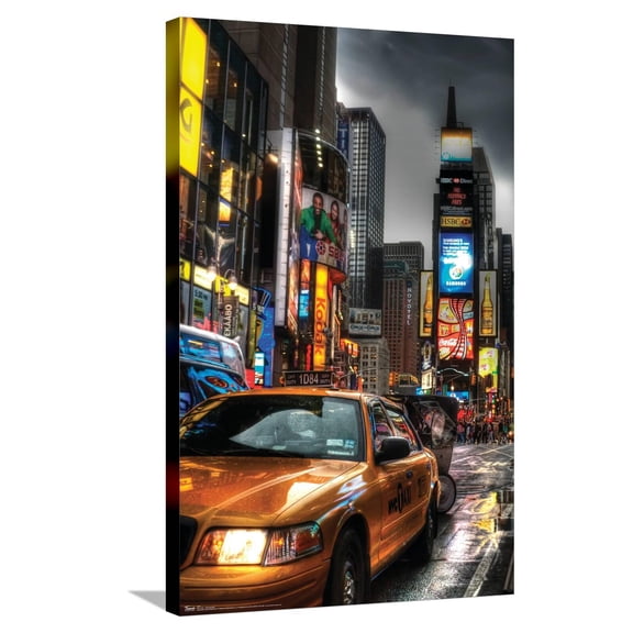 New York - Times Square Canvas Wall Poster, 22.375" x 34"
