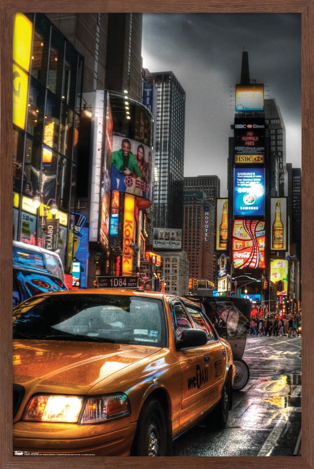 New York - Times Square Wall Poster, 22.375" x 34", Framed