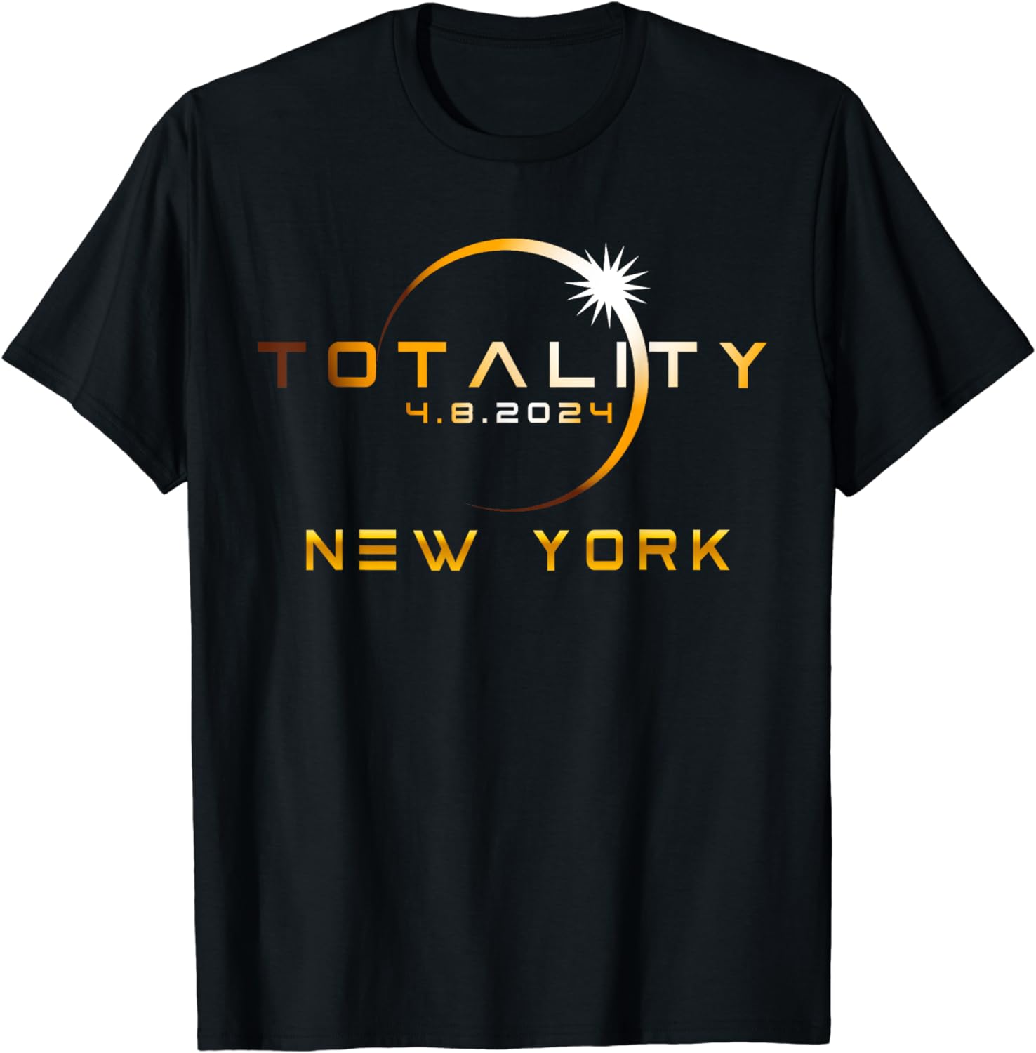 New York Total Solar Eclipse 2024 April 8 Men Women Boys TShirt