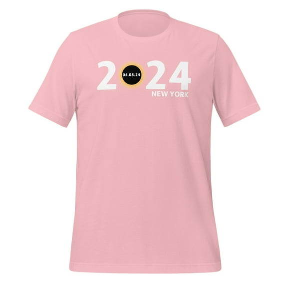 New York Totality Eclipse Shirt New York Total Solar Eclipse 2024 T-Shirt New York Totality Eclipse Shirt 2024 Solar Eclipse Totality 2024 Shirt (Pink, 2XL)