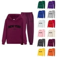 thumbnail image 1 of New York Tracksuits for Women 2025 Trendy Hoodie and Jogger Sweatpants Matching Set Lounge Sets, 1 of 3