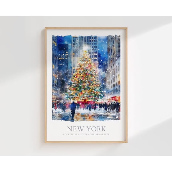 New York Tree Wall Art Home Decor Poster Poster, Unframed Size 8x12