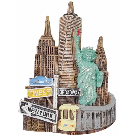 New York USA 3D Fridge Magnet Souvenir Gift,Resin Handmade New York Refrigerator Magnet Home Decoration Collection
